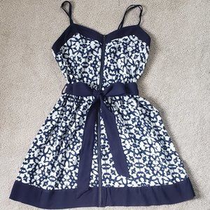 Sundress, Zip Front, Navy Blue